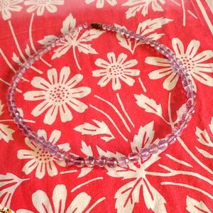 Antique Natural Amethist Beaded Necklace